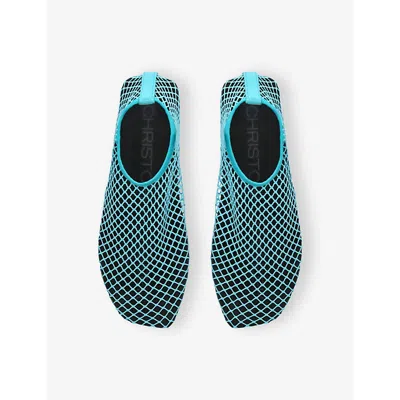 Christopher Esber Mesh Water Ballet Flats In Blue