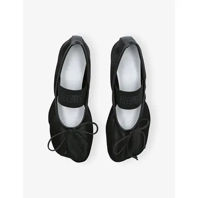 Mm6 Maison Margiela Womens Mm6 Anatomic Mesh Ballet Flats In Black