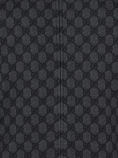 Gucci Grey Sweatshirt With High Neck And All-over Gg Print In Tech Fabric Woman In Gray