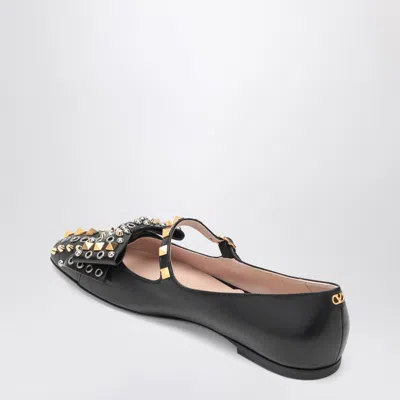 Valentino Garavani Ballerina Mary-jane Bowow With Studs In Multi