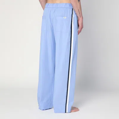 Tekla Organic Cotton Poplin Pajama Pants In Blue