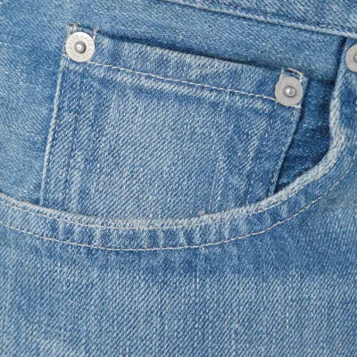 Auralee Light Indigo Jeans With Washed Effect In Blue