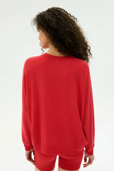 Splits59 Andie Fleece Crewneck Sweatshirt In Red