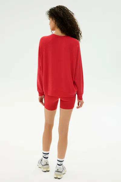 Splits59 Andie Fleece Crewneck Sweatshirt In Red