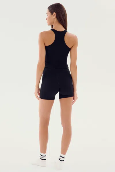 Splits59 Ashby Ribbed Tank Top In Black In Black