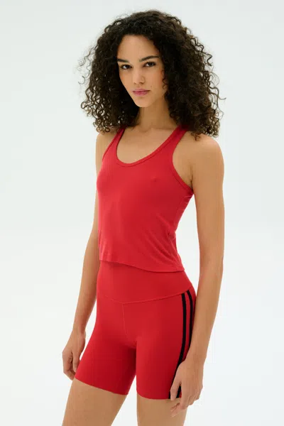 Splits59 Ashby Rib Crop Tank Pirate Red