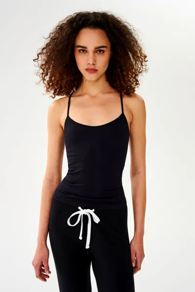 Splits59 Loren Seamless Waist Length Tank Top In Black In Black