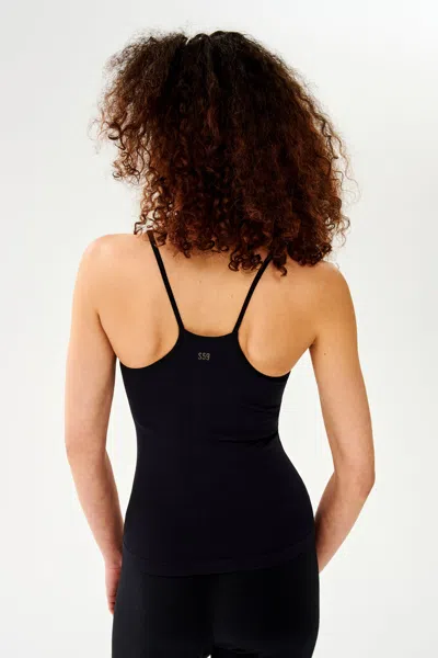 Splits59 Loren Seamless Waist Length Tank Top In Black In Black