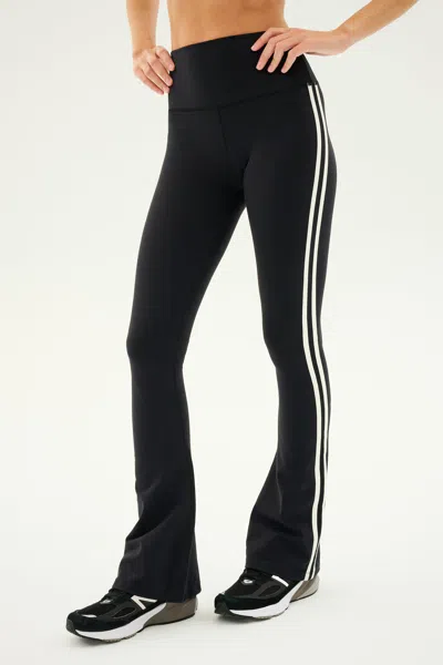 Splits59 Raquel Stripe High-waisted Flare Pant In Black