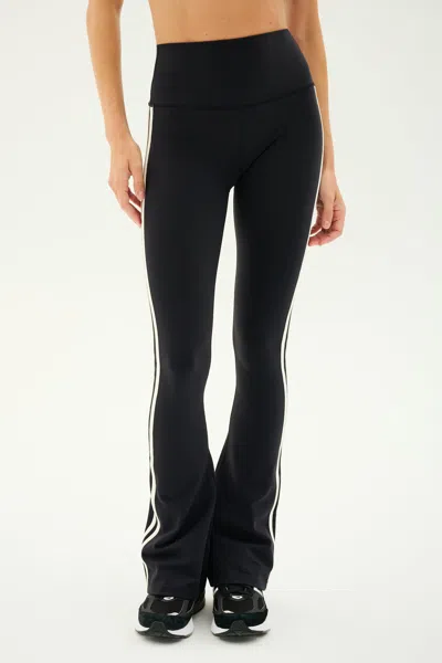 Splits59 Raquel Stripe High-waisted Flare Pant In Black