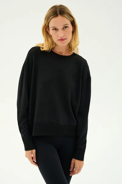 Splits59 Womens Black Black Sonja Relaxed-fit Stretch-woven Sweatshirt In Black