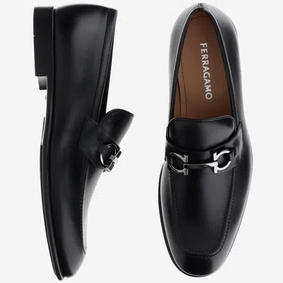 Ferragamo Black Gancini Casual Business Shoes