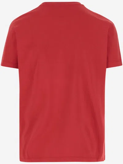 Dsquared2 Red Crewneck T-shirt With Logo Lettering On The Front In Red