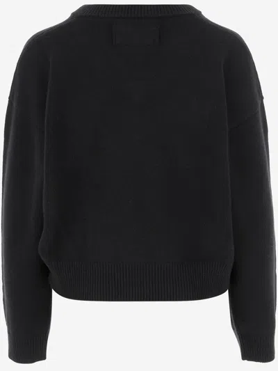 Armarium Cashmere V-neck Knit Sweater In Black