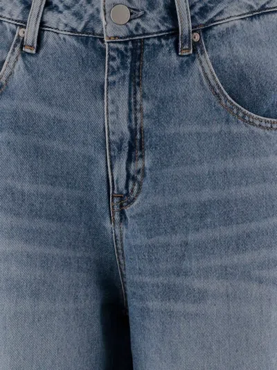 Ag Jeans Wide Leg Cotton Denim Jeans In Blue