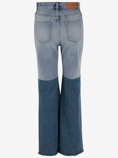 Chloé Patchwork Denim Jeans In Blue