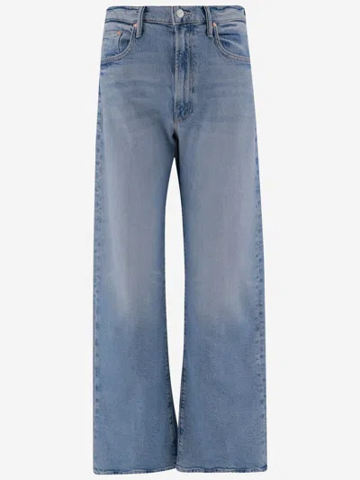 Mother The Ditcher Hover Cropped Jeans In Blue