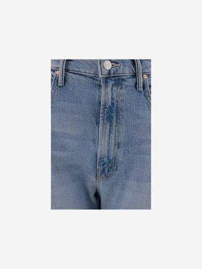 Mother The Ditcher Hover Cropped Jeans In Blue