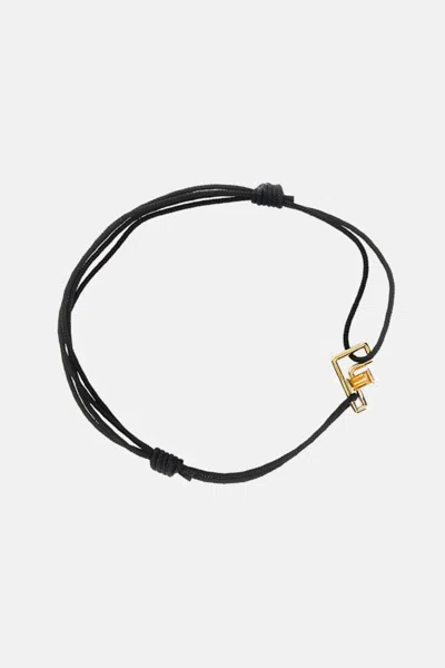 Aliita Letra F Ct Bracelet In Black