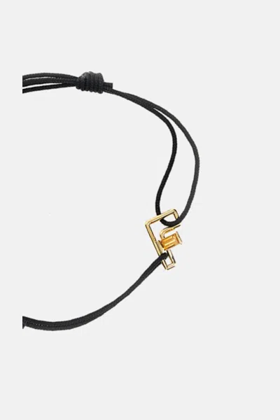 Aliita Letra F Ct Bracelet In Black
