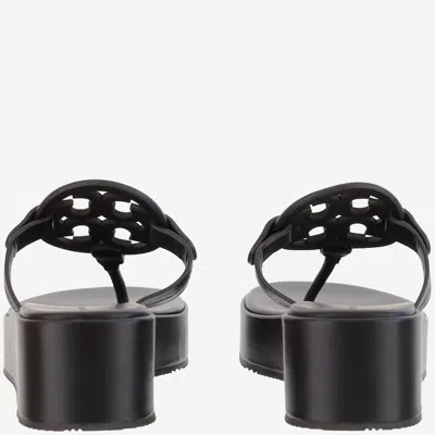 Tory Burch Black Miller Wedge Sandals