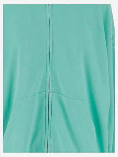 We11 Done Green Long Sleeves Logo Hoodie In Green