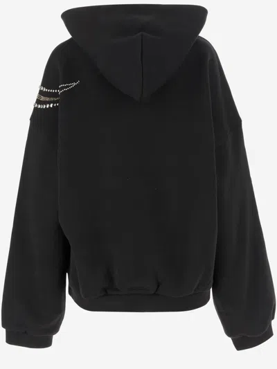 We11 Done Black Meteor Zip-up Hoodie
