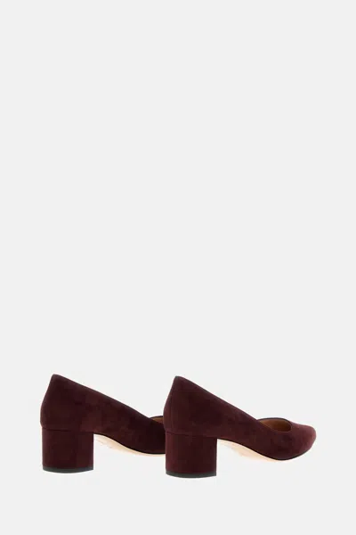 Gianvito Rossi Decollette Piper Pump In Soft Suede With Pointed Toe In Brown