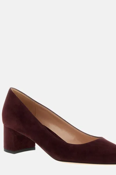 Gianvito Rossi Decollette Piper Pump In Soft Suede With Pointed Toe In Brown