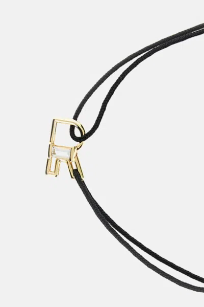 Aliita Letter R Bracelet In Black