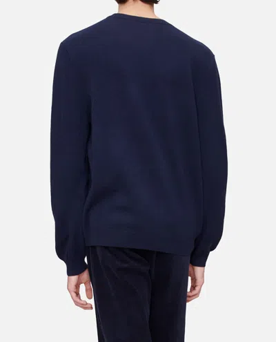 Apc A.p.c. Diamond Pattern Crewneck Sweater In Blue