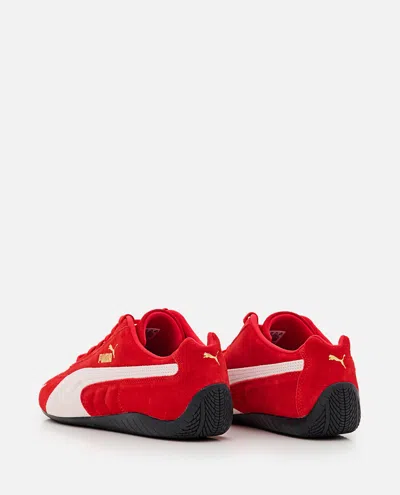 Puma 'speedcat' Red Sneakers With Logo Print On The Side And Logo Lettering On The Side In Leather Unisex In Red
