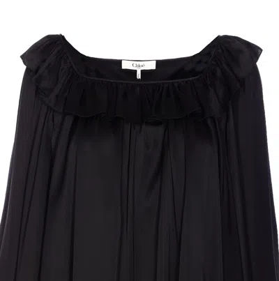 Chloé Shirt With Volant In Black