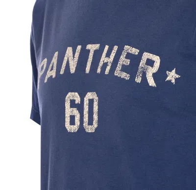 Valentino Panther Graphic Print Crew Neck T-shirt In Blue