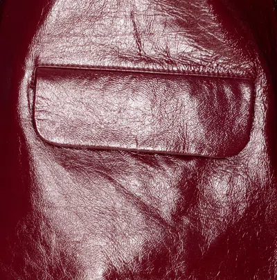 Self-portrait Faux Leather Jacket In Red