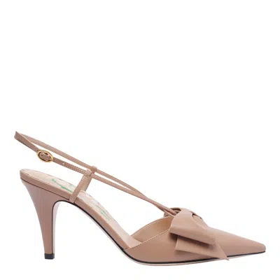 Valentino 'bowow' Slingback With Pointed Toe And Stiletto Heel
