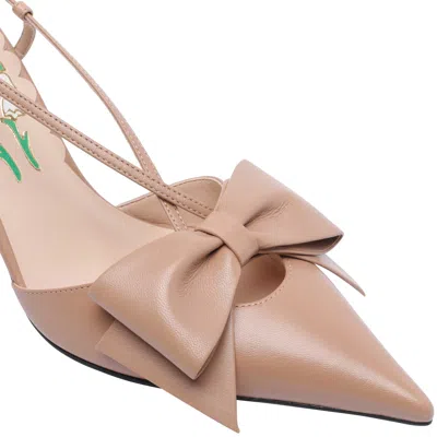 Valentino 'bowow' Slingback With Pointed Toe And Stiletto Heel