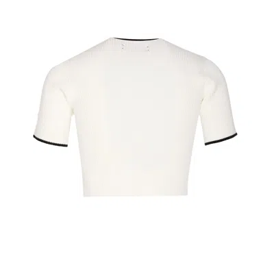 Amiri Crewneck Crop Top Contrast Trim