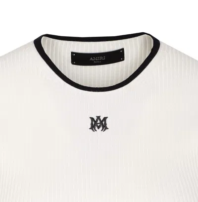 Amiri Crewneck Crop Top Contrast Trim
