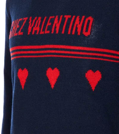 Valentino Wool Sweater Heart Motif