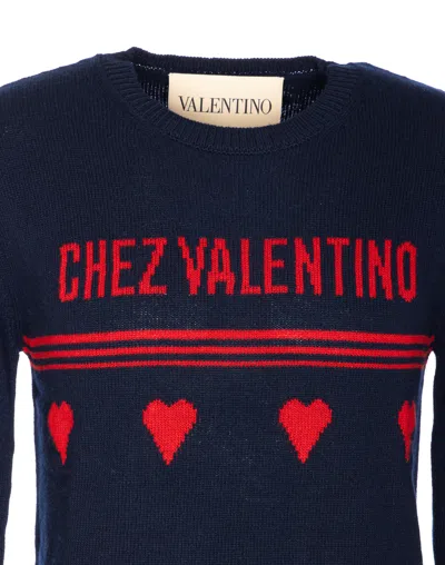 Valentino Wool Sweater Heart Motif