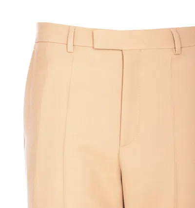 Valentino Camel Trousers With Side Pockets And Cuffs In Brown