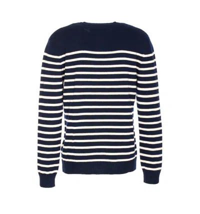 Valentino "chez Valentine" Wool Sweater In Blue