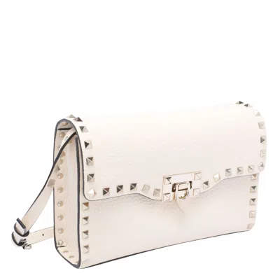 Valentino Garavani Small Rockstud Crossbody Bag In White