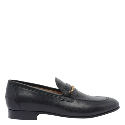 Valentino Garavani Vlogo Signautre Leather Loafers In Black