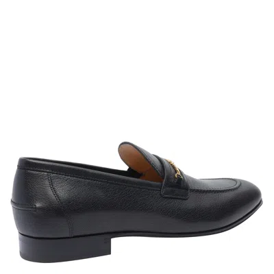 Valentino Garavani Vlogo Signautre Leather Loafers In Black