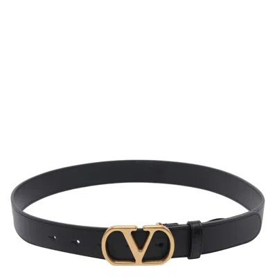 Valentino Garavani Vlogo Signature Belt In Black