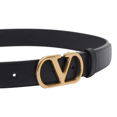 Valentino Garavani Vlogo Signature Belt In Black