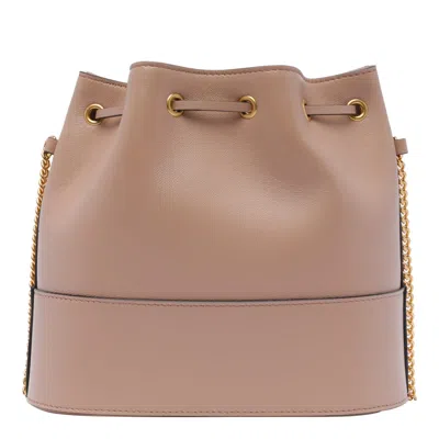Valentino Garavani Mini Bucket Bag In Nappa With Vlogo Signature Chain Woman Rose Cannelle Uni