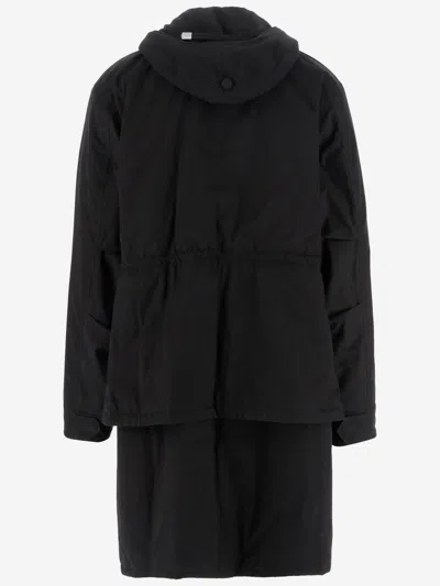 We11 Done Padded Utility Jacket With Hood In Black